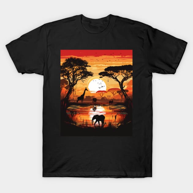 Safari Squad African Safari Animals Wildlife Animal Lovers Gift T-Shirt by Positive Designer